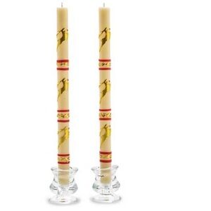 Mackenzie Childs Holiday Reindeer Dinner Taper Candles New